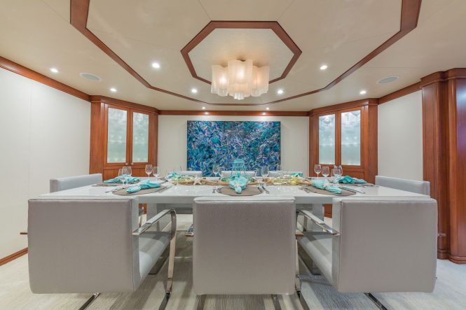 Elegant interiors with lovely dining area