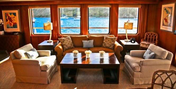 Inviting saloon with classic elegant decor