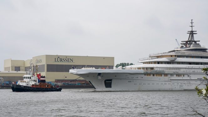 Lurssen 140m+ superyacht project REDWOOD - Photo © DrDuu
