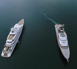 Lurssen 95m Mega Yachts Kismet and Madsummer in the Baltic Sea