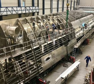 Construction update on Royal Huisman motor yacht Project Phi