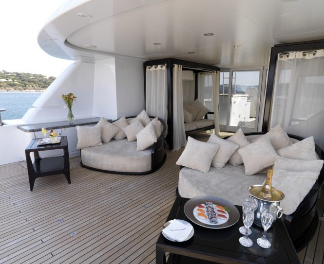 Sun deck offering plenty of space to relax in comfort