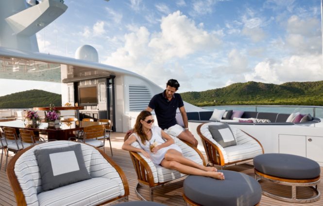 Aboard superyacht INVICTUS