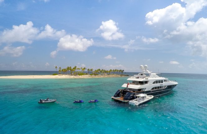 Luxury yacht REBEL available for charter in the Bahamas