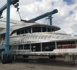 Second Hull of 36.3m Moonen Martinique motor yacht in built