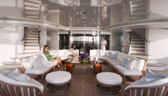 Relaxing and luxurious atmosphere aboard