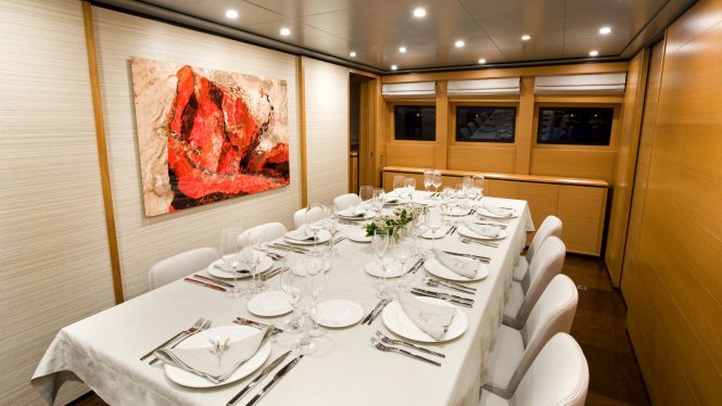 Luxury dining area inside