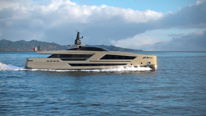 Luxury motor yacht PANAM rendering