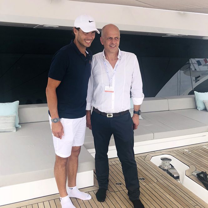Rafael Nadal and Francis Lapp of Sunreef Yachts