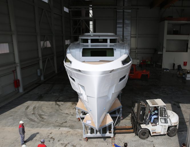 Sirena 88 motor yacht under construction - Photo © Sirena Yachts