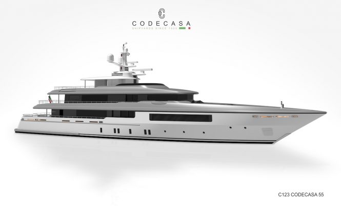 Codecasa 55m C123 superyacht rendering