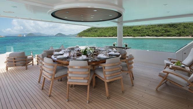 Elegant exterior dining area