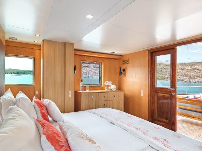 Master suite on the upper deck