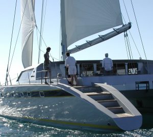 Sailing catamaran Taj available at new reduced rate for Christmas and New Year luxury yacht charters