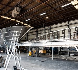 The next 26m Raised Pilothouse motor yacht under construction at Van der Valk