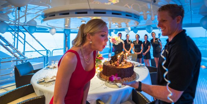 Luxury yacht charter vacation - personalised birthday celebration in style