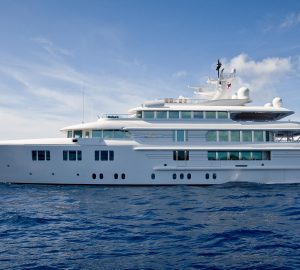 Luxury yacht LADY E arrives at Pendennis for an extensive winter refit