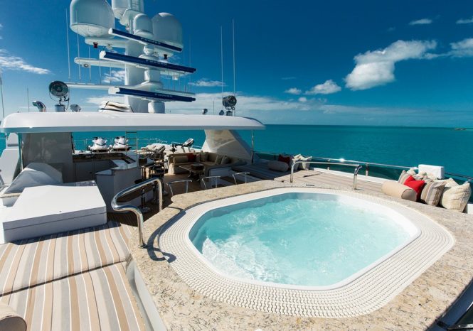 On board Jacuzzi for guests to enjoy