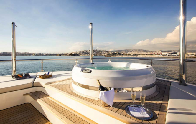 Fabulous Jacuzzi hot tub on board
