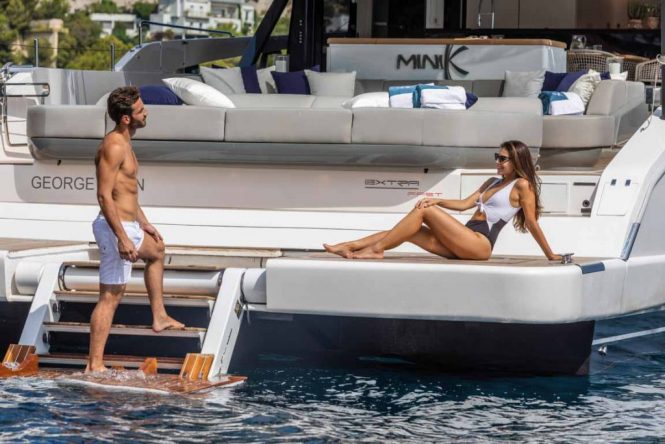 Fabulous aft deck spaces for water fun and relaxation