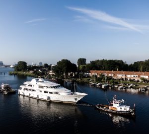 In pictures: 52m luxury yacht Broadwater undergoes refit at Huisfit