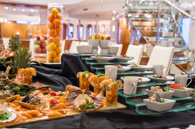 Cocktail food ready for guests