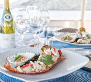 Luscious Michelin-Star Gourmet Dining on Superyacht Charter with SHERAKHAN