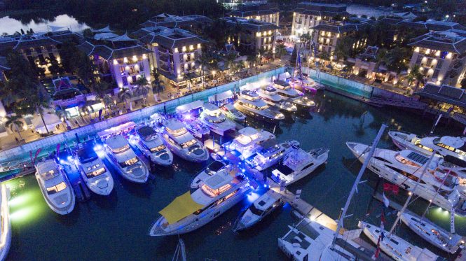 Thailand Yacht Show by night