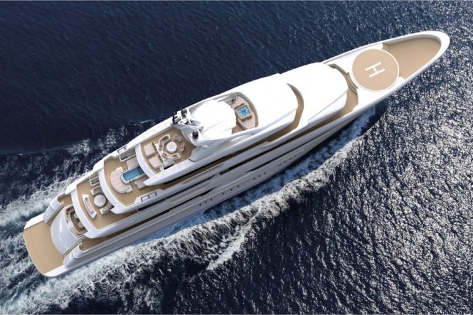 mega yacht O'PARI rendering
