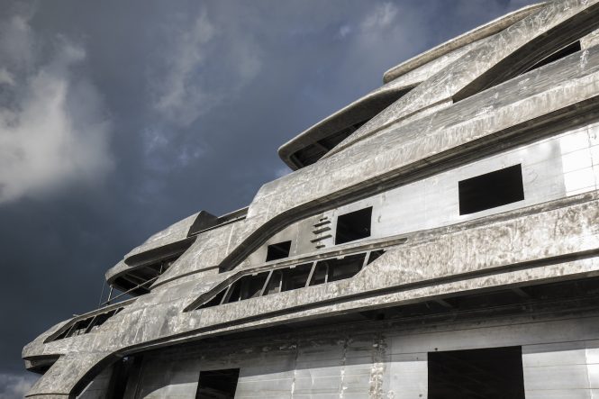 Benetti FB274 hull and superstructure have now been joined together