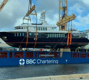 Luxury yacht ICE 5 arrives at Bilgin shipyard for refit