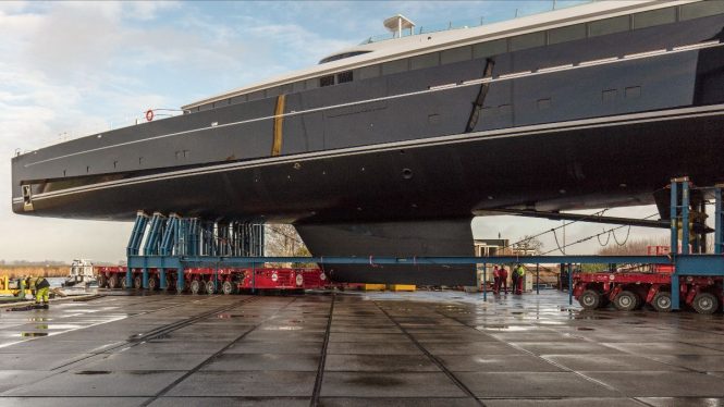 Largest Royal Huisman sailing yacht SEA EAGLE II ready for launch