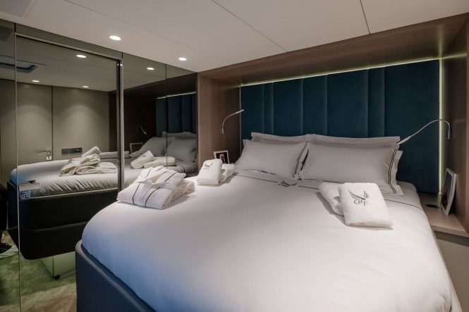 guest cabin with queen bed