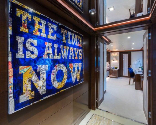 Art leading into the master suite