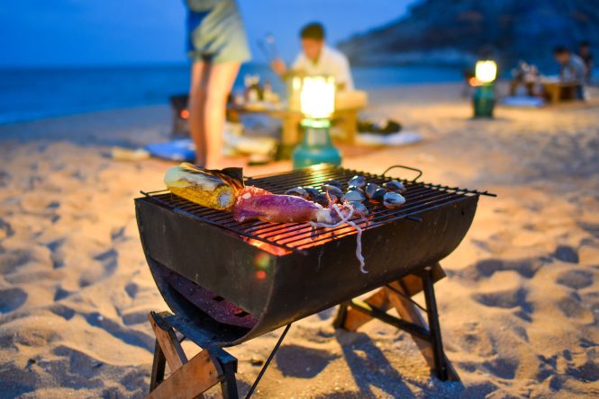 Barbecue on the beach, Huahin, Thailand