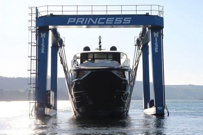 Princess X95 superyacht launched in Plymouth