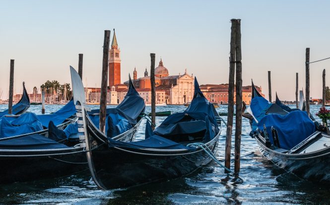 Venice gondolas