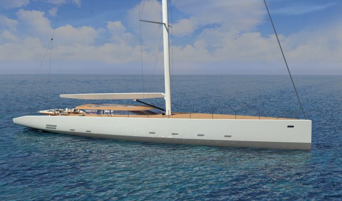 sailing yacht KAURIS IV rendering