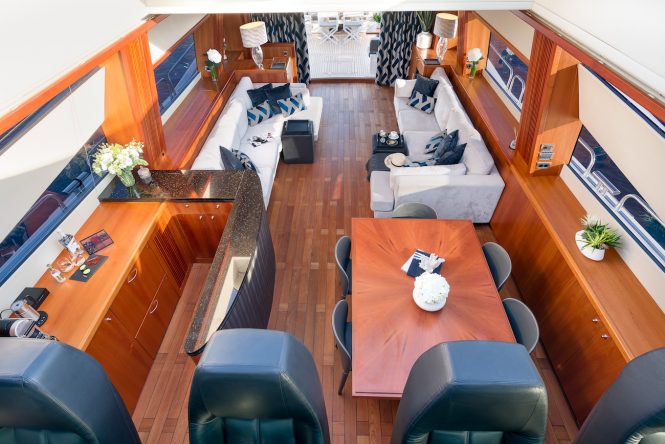 saloon - view from the hard top