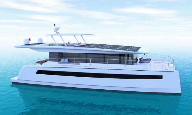 solar-electric luxury catamaran yacht Silent 60