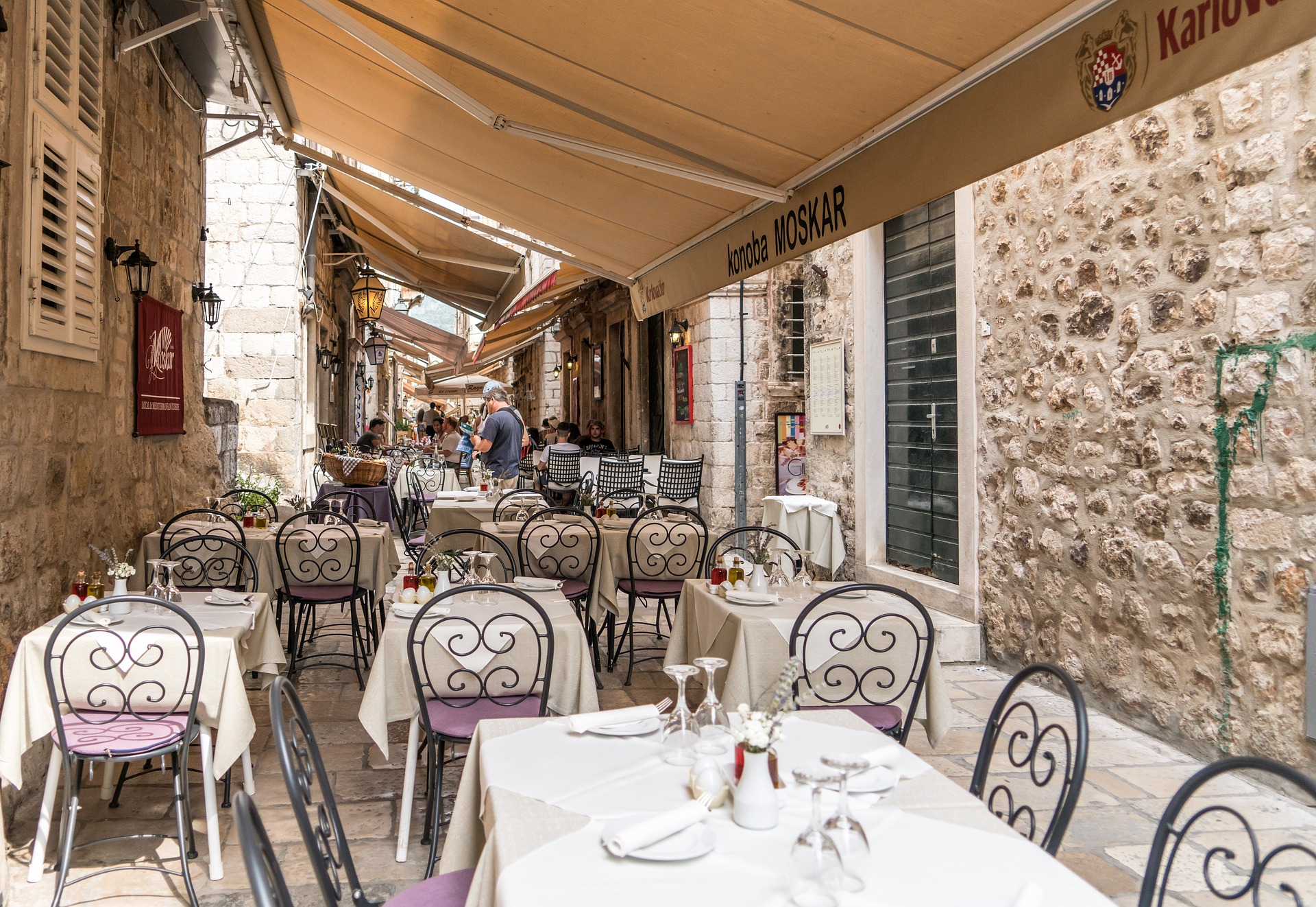 Beautiful romantic streets of Dubrovnik