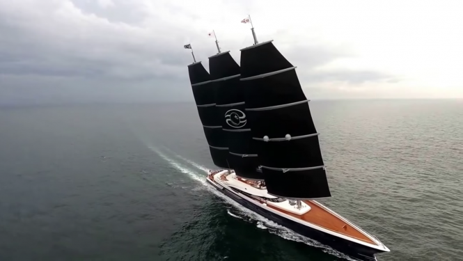 Black Pearl superyacht sailing
