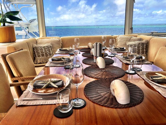 Dining on board BELUGA