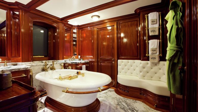 Ultra-luxurious bathroom on board