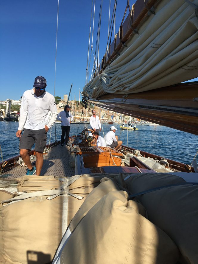 Aboard Moonbeam of Fife sailing yacht