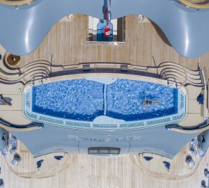 Extraordinary swimming pools on multi-million dollar charter yachts