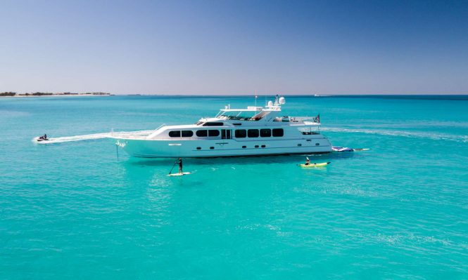 Motor yacht IL CAPO with water toys available for charter in the Bahamas