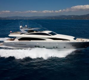 20% Off Mediterranean charter vacations with sporty 37m motor yacht NYOTA