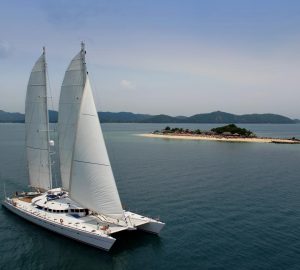 Holiday in tropical French Polynesia aboard luxury charter yacht Douce France