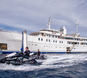 70m Charter superyacht Sherakhan shows off her amazing water toys